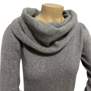 Cynthia Rowley Luxury 100% cashmere gray turtleneck sweater size small